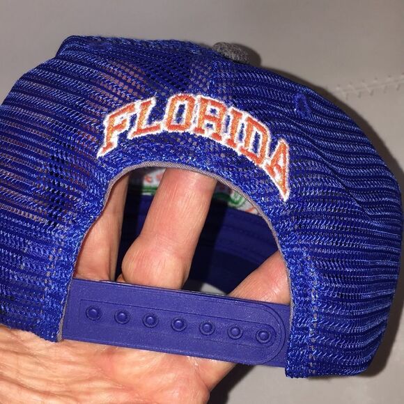Blue Jersey Albert the Alligator Florida Gators Mesh Snapback Baseball Cap Hat - Picture 3 of 3